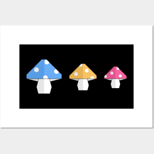 Origami Mushroom Posters and Art